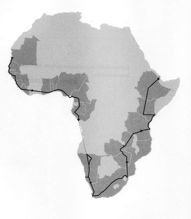 afrikan ympäri