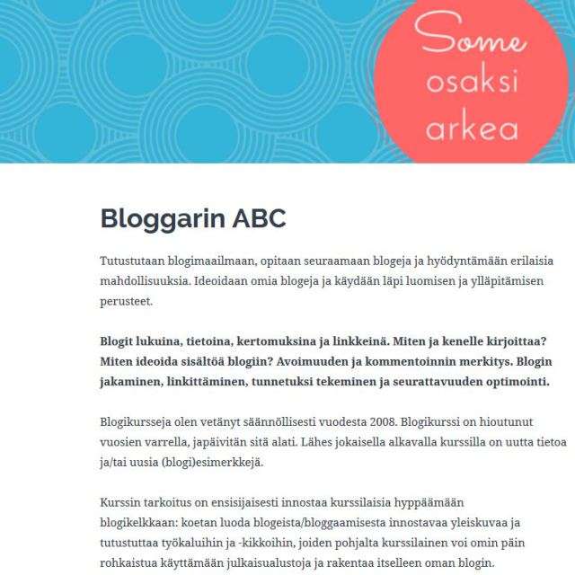 Bloggarin ABC
