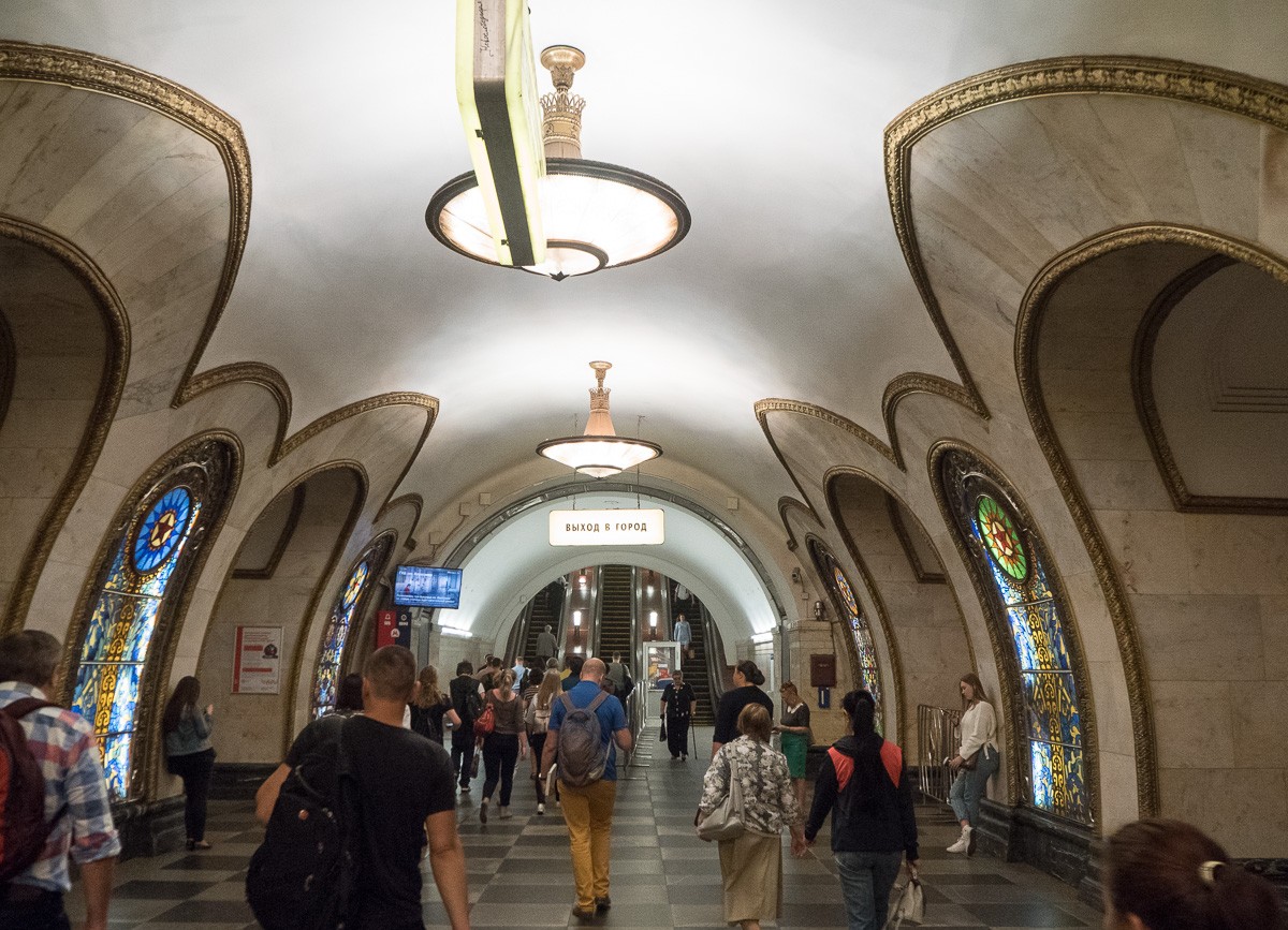 Moscow metro Novoslobodskaya Moskovan metro