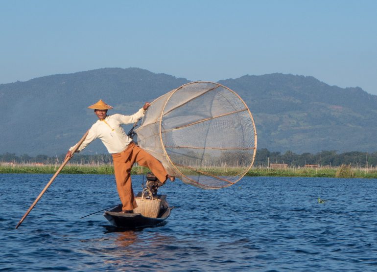 Inle Myanmar kalastajat