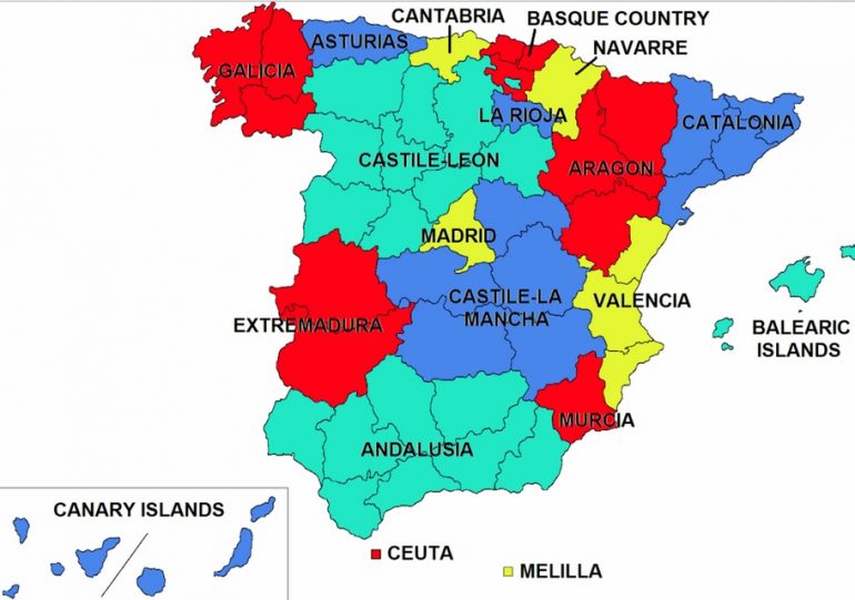 espanja itsehallintoalueet