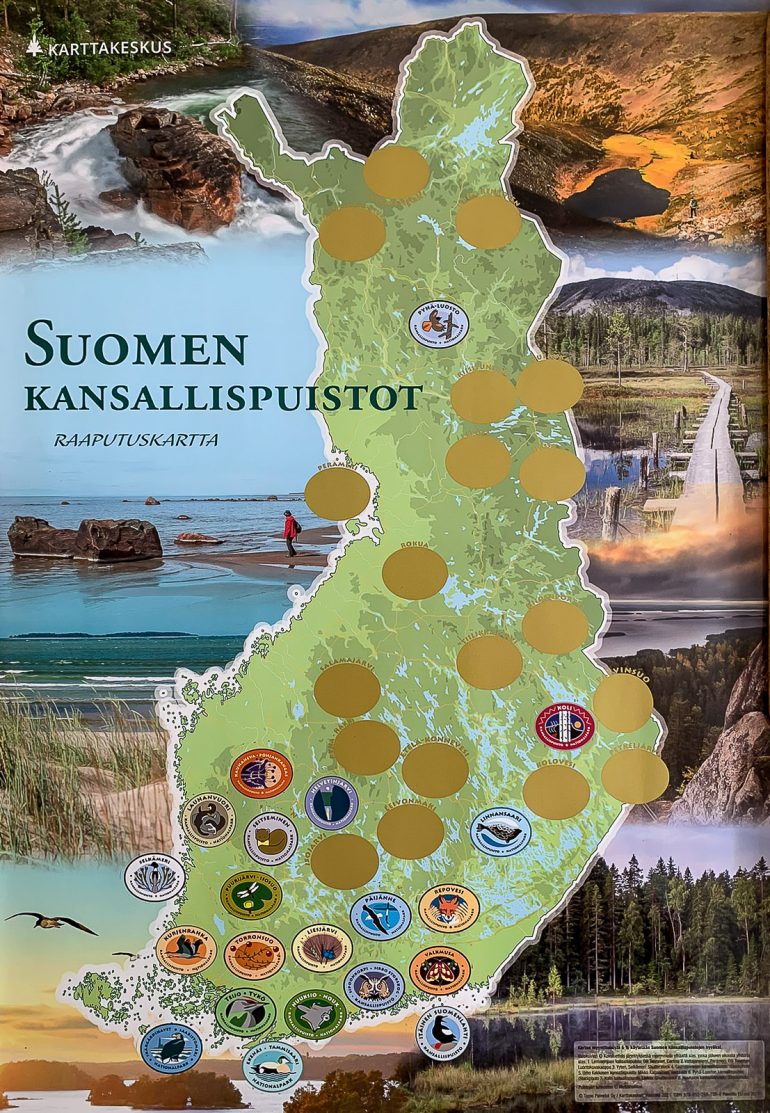 suomen kansallispuistot raaputuskartta