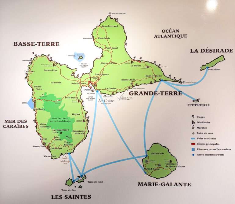 Guadeloupen kartta