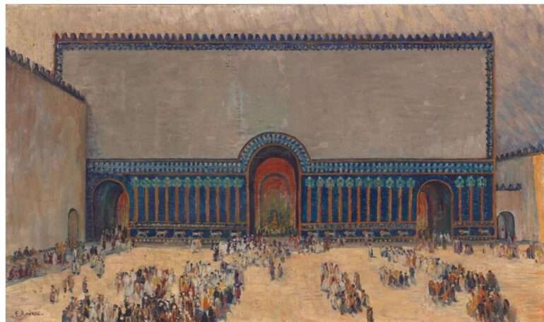 South Palace in Babylon (Iraq) drawing by Elisabeth Andrae 
